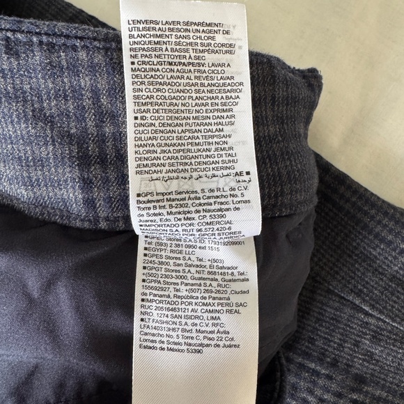 Old Navy Pixie High Rise Plaid Ankle Pants Blue Size 14 Stretchy Preppy Office - Picture 7 of 13